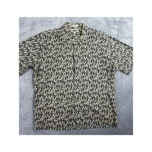 Vintage Campia Moda Short Sleeve Button Up Shirt 100% Cotton Made in Korea XL
